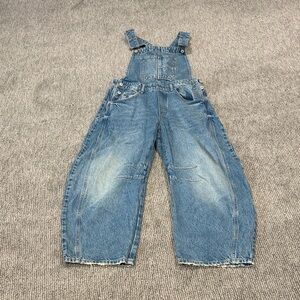 Free People Light Blue Denim Overalls
